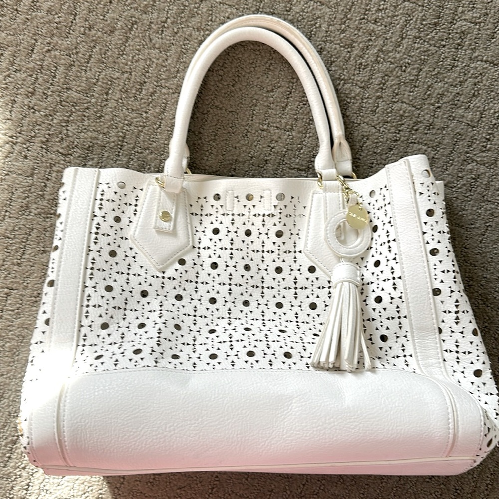 Steve Madden white leather bag.